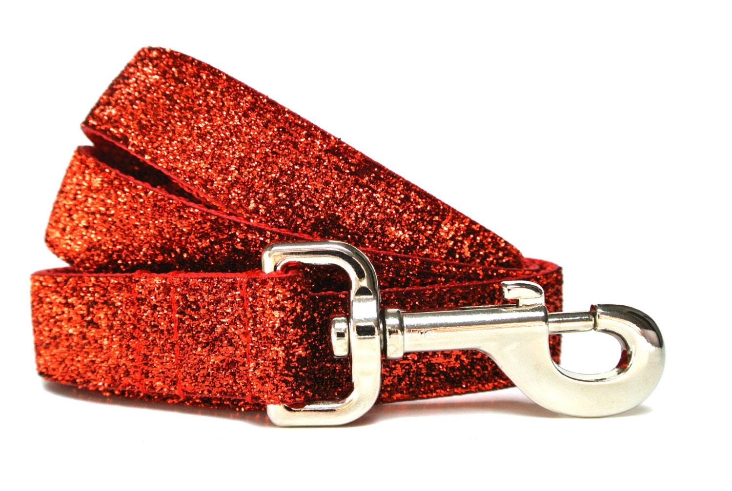 Red Glitter Leash 1 Red Dog Leash