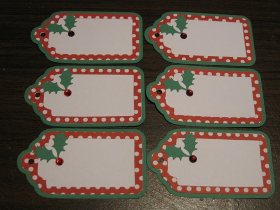 Items similar to Set of 6 Handmade Christmas / Holiday Gift Tags - Journaling Tags on Etsy