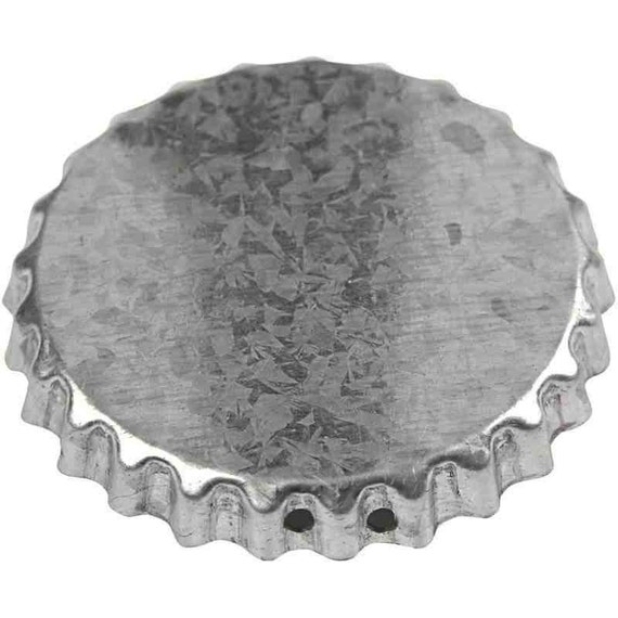 Large Retro Metal Bottle Cap Top Style Pendant by