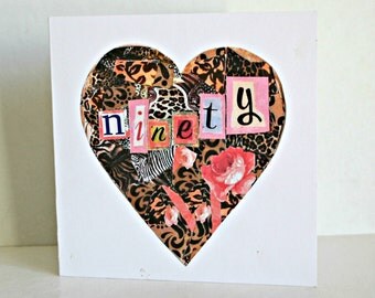 Unique and creative 90th birthday card.