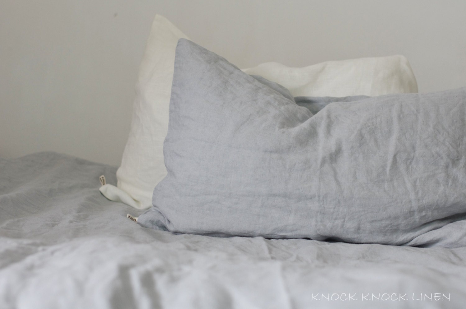 LIGHT GREY LINEN Duvet Cover by KnockKnockLinen on Etsy