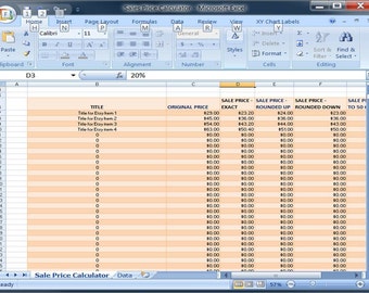 Sales Price Calculator Spreadsheet Profit Estimation Tool Easy To Use ...