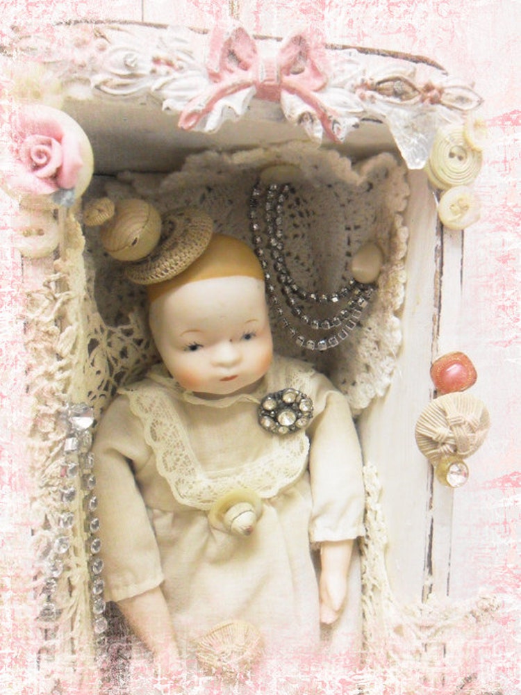 Mixed media Altered Sewing Drawer Upcycled by JazzieMenagerie