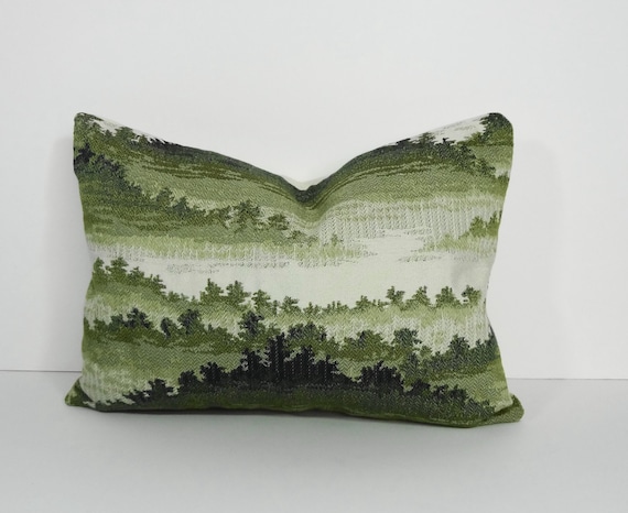 Decorative Lumbar Pillow Cover Forest Green Pillow by pillows4fun