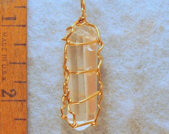 Tibet Grounding Crystal Wire Wrapped Pendant