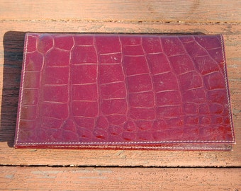 Vintage 1970's embossed leather BRAZIL checkbook wallet
