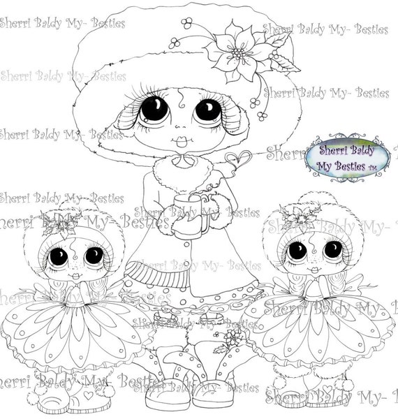 INSTANT DOWNLOAD Digital Digi Stamps Big Eye Big by SherriBaldy