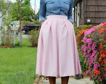 Blush pink skirt | Etsy