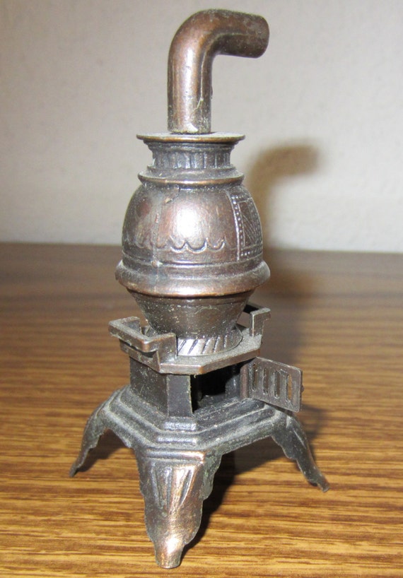 Vintage Dollhouse Miniature Pot Belly Stove Cast Metal 1960s