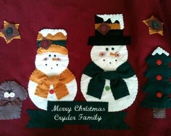 Tree Skirt, Christmas Tree Skirt, Character Tree Skirt, Personalized Tree Skirt, Tree Skirt with Name, Family Tree Skirt