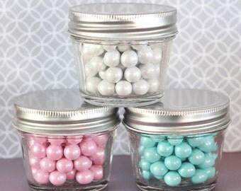 Mini Mason Jars - Set of 100 - Wedding Favors Party Favor - 4 oz Glass Jar
