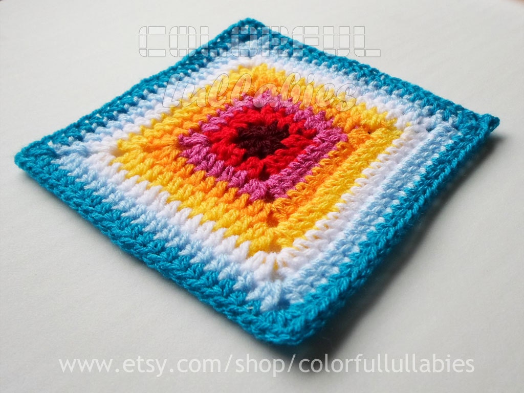 Half Double Crochet Solid Square chart. Pattern No 2 of the