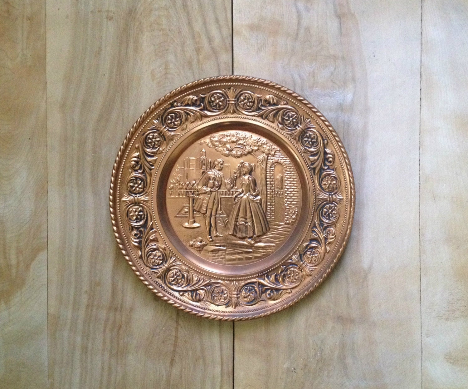 Vintage Copper Plate Made In England Mid Century by RobinCottage