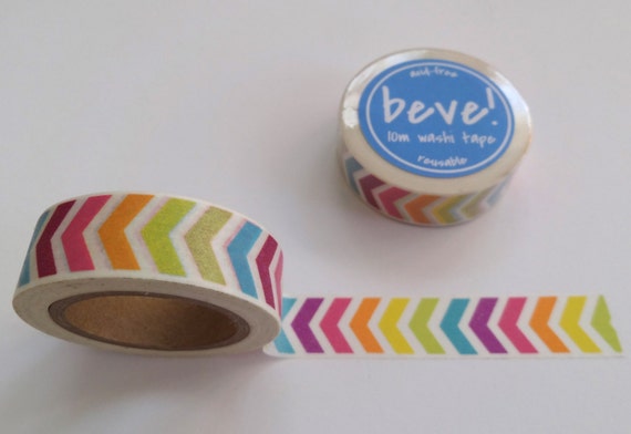 Washi Tape in Rainbow Chevron, 15mm x 10m Il_570xn