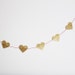 Glittered gold heart garland