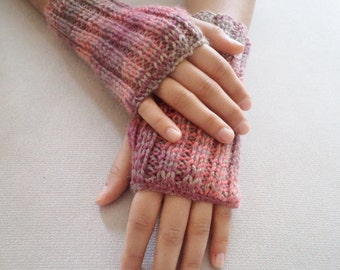 Knit Gloves, Fingerless, Mittens, Gift for her, Women Gifts, Arm Warmers, Wool Handmade Gloves, Colorful Gloves