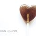 6 Coffee Infused Heart  Lollipops // Cinnamon Latte // Micro Ground Coffee // Sweet Morning Treat // Coffee Lover // Fall Wedding Favors