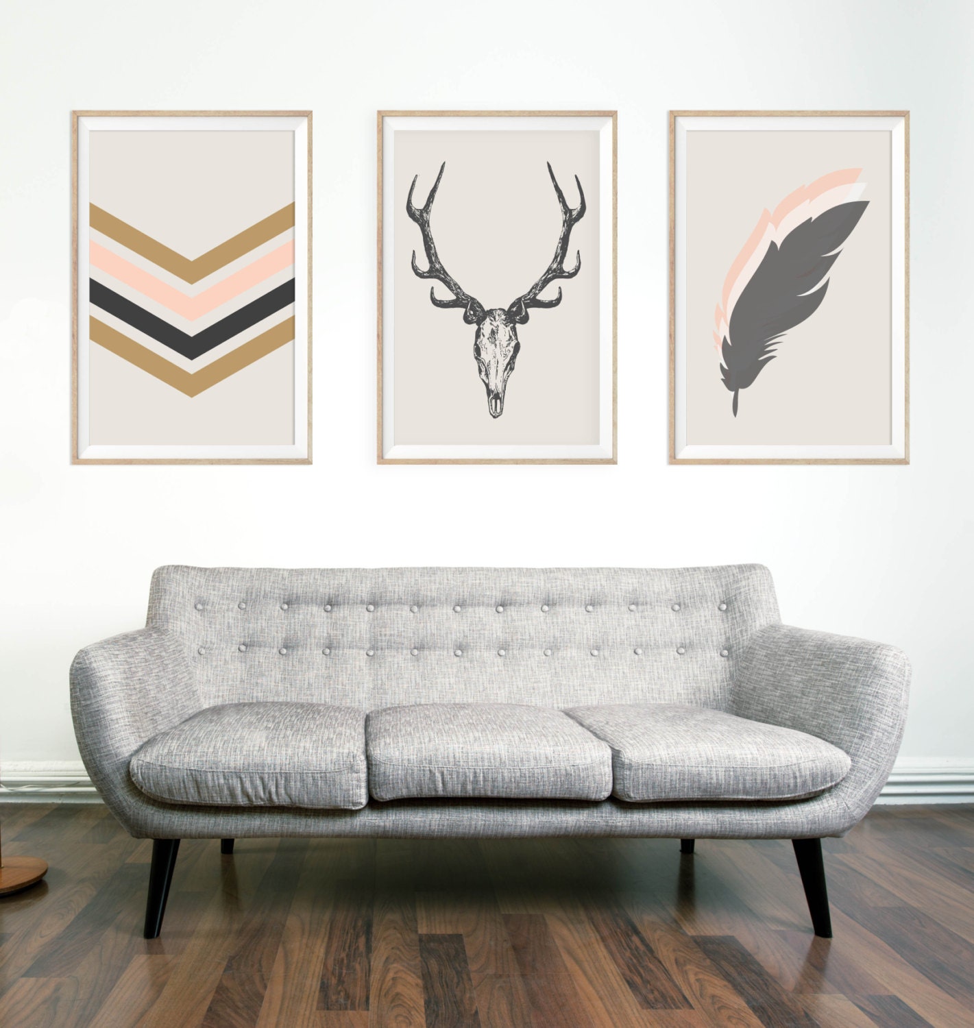 Southwestern Chic Minimalist Wall Art Print Deer by ...