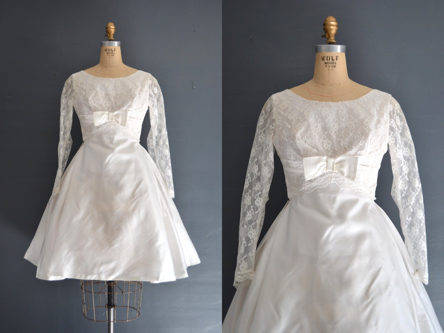 60s wedding dress short