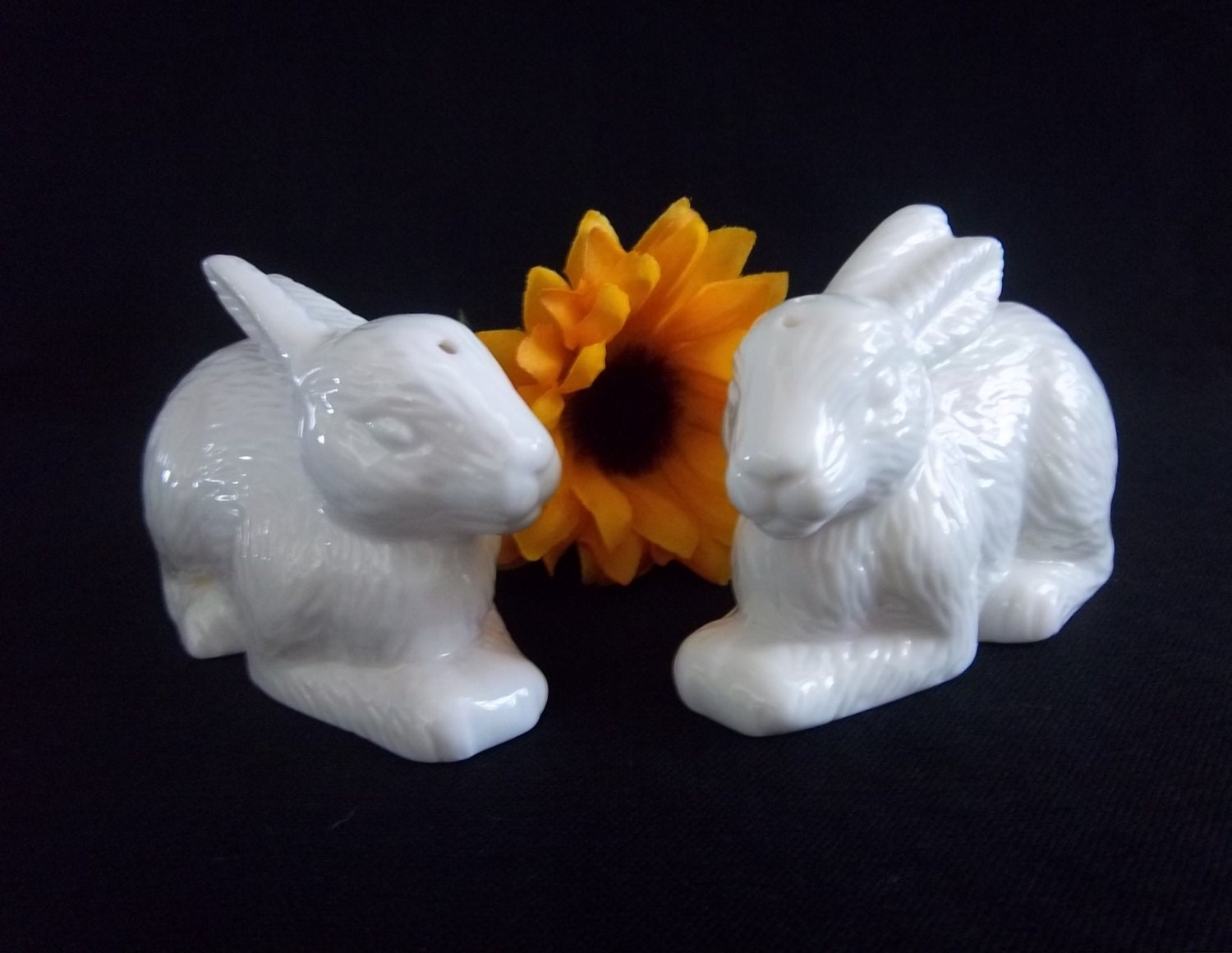 Porcelain Rabbits Salt and Pepper Shakers by DayJahView on Etsy