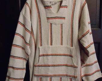 Vintage 1980s Baja Drug Rug Cotton Pullover sz S