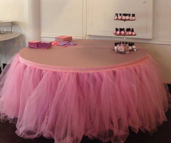 Custom Tulle Tutu Table Skirt Wedding, Birthday, Baby Shower Il_570xn