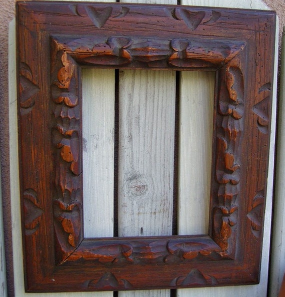 Vintage Hand Carved Wooden Frame from Mexico 13 by IsabellaDeMayo