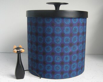Vintage Laurids Lonborg Danish Modern Ice Bucket - Purple, Blue, Black, Mid Century Barware