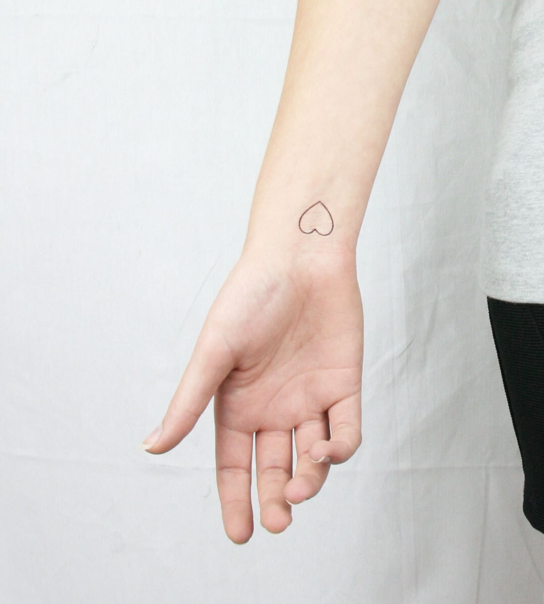Temporary Heart Tattoos by pepperink on Etsy