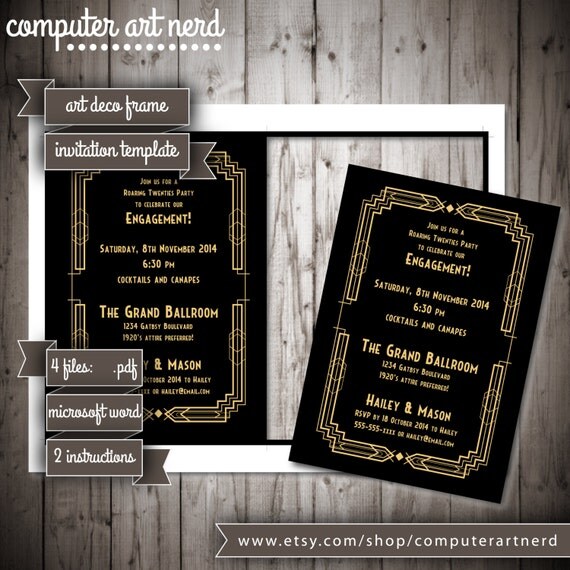 Speakeasy Invitation Template Free 6