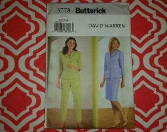 Butterick 3778 Sz 20, 22, 24 UNCUT