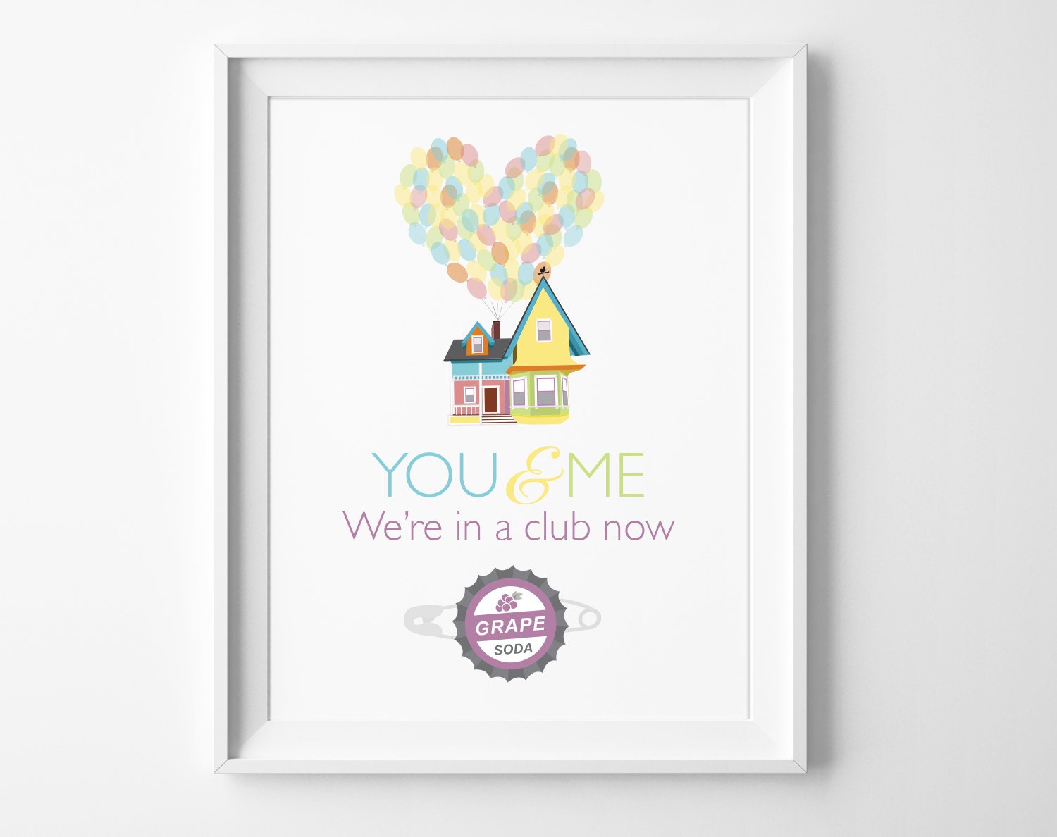 8x10 Disney UP Ellie Badge Greatest Adventure by TheInkedLeaf