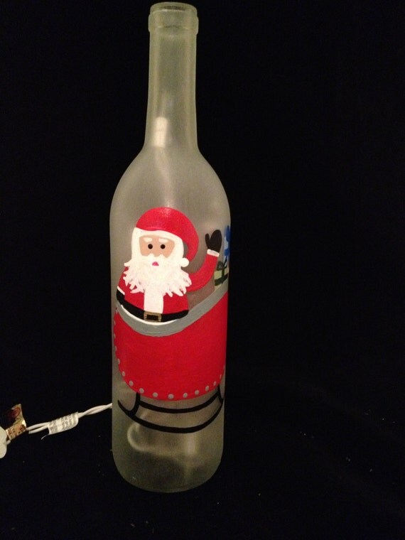 wine bottles with red frost wine bottles with red frost