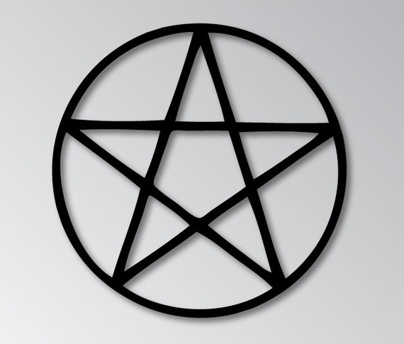 Pentacle Pentagram Vinyl Decal Sticker Bumper Sticker by kitschaus