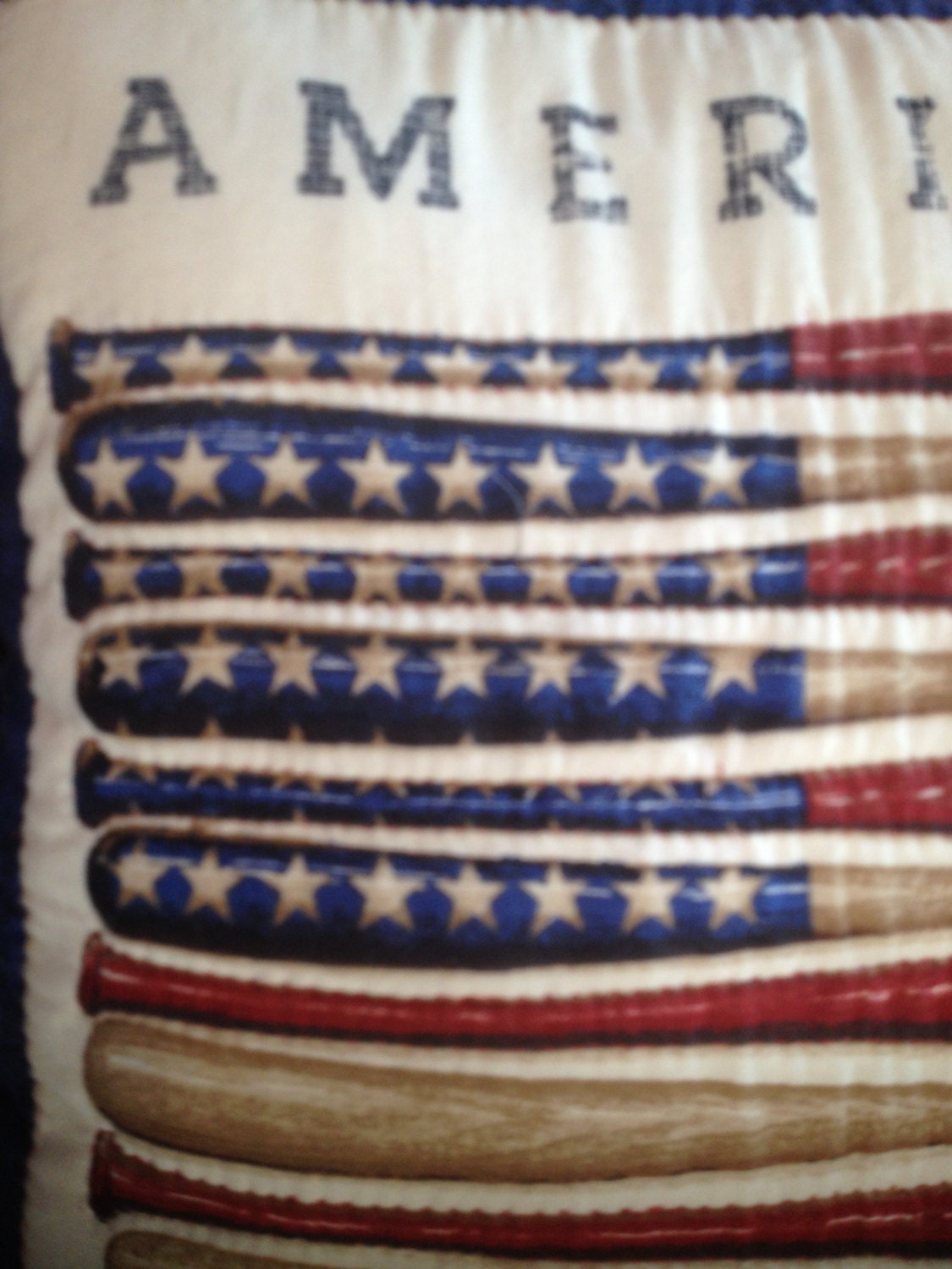 Baseball Bats Classic Hand Quilted Custom Pillow Dad Brother