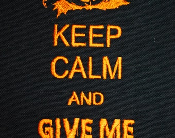 INSTANT DOWNLOAD Keep Calm and Give Me Some Candy Halloween Embroidery Design