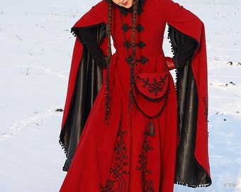 DISCOUNTED PRICE! Medieval Fantasy Winter Coat "Queen of Shamakhan"