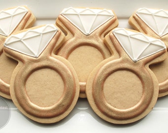 wedding ring cookie favors