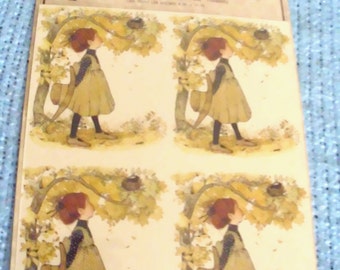 1978 NOS Holly Hobbie Prints DECOUPAGE Or Framing American Greetings Authentic