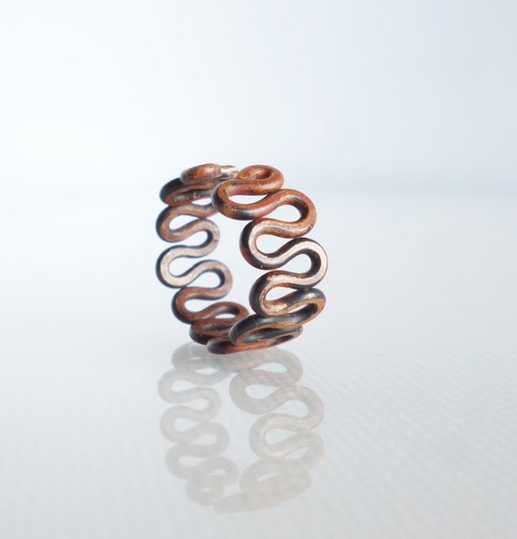 Antiqued Copper Ring Adjustable Wire ring Open ring Copper