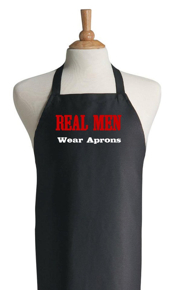 Funny Chef Apron Real Men Wear Aprons Barbecue T By Coolaprons 7177