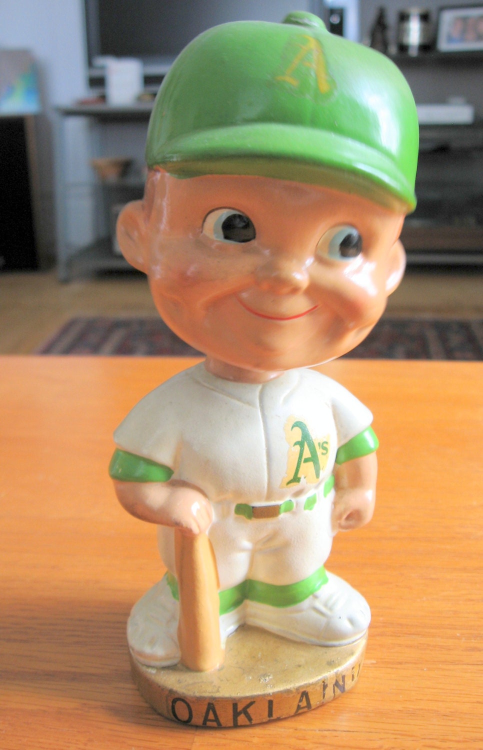 Vintage 1968 Oakland Athletics Baseball Bobble Head