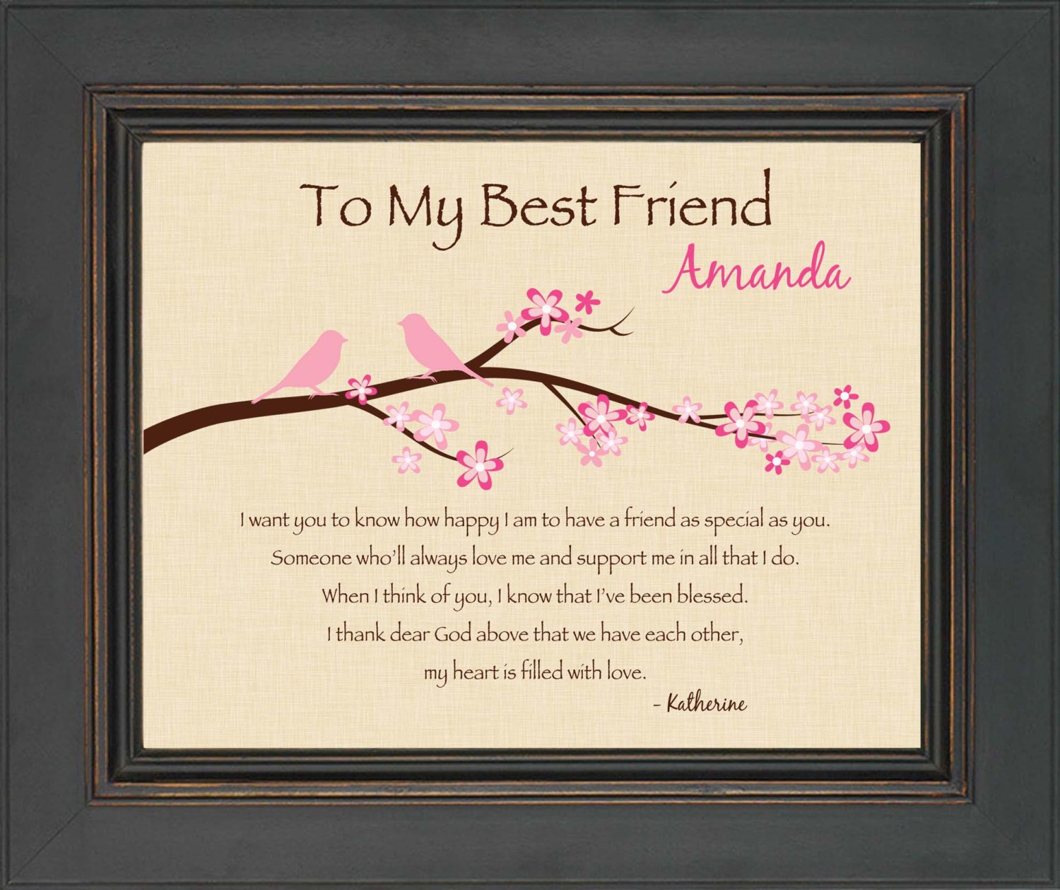 BEST FRIEND Gift Personalized print for Best Friend 8x10