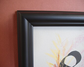 Black 8 x 10 handmade wood picture frame satin finish