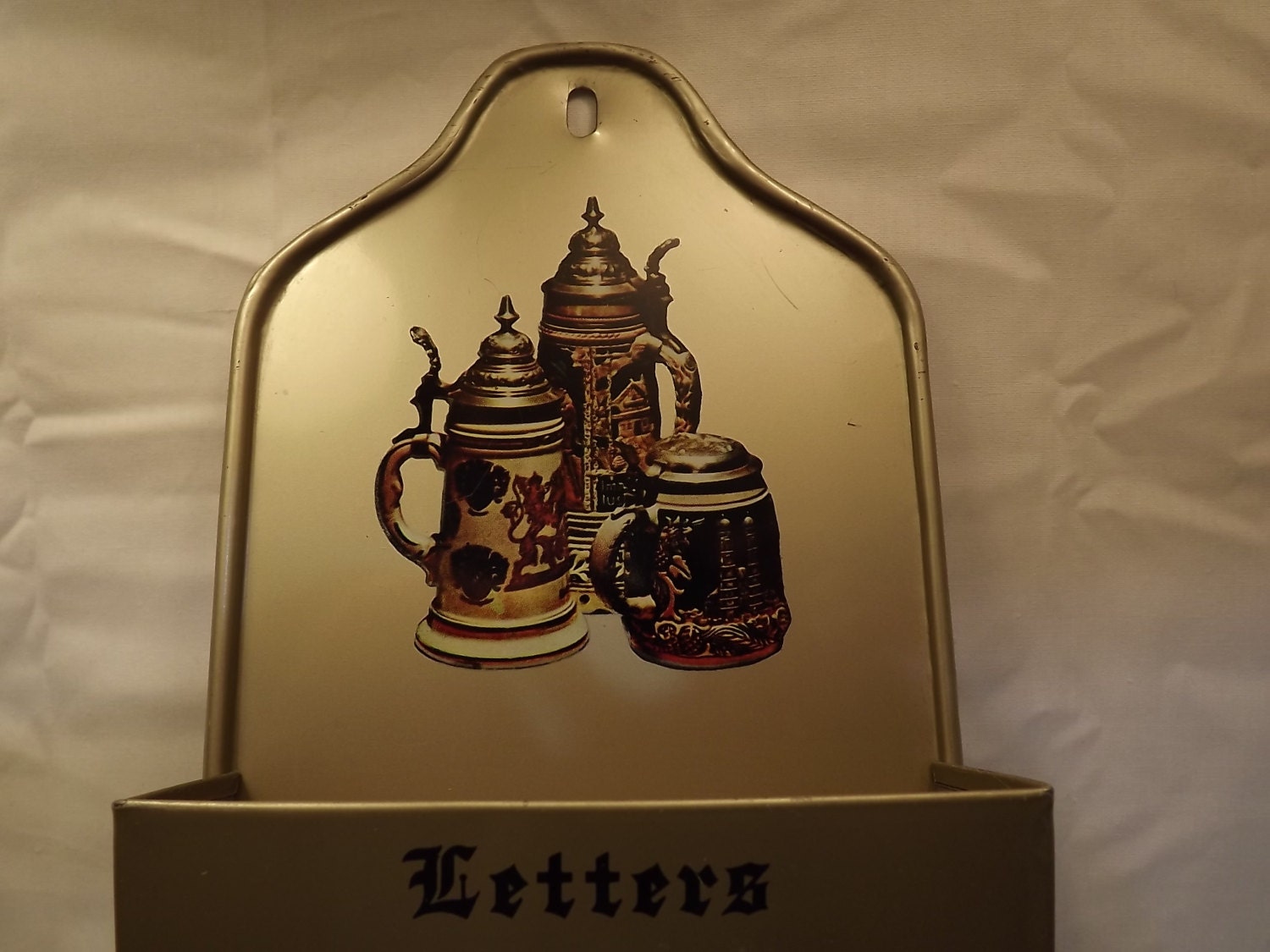 Vintage Beer Stein Letter Rack Shabby Chic by OutrageousVintagious