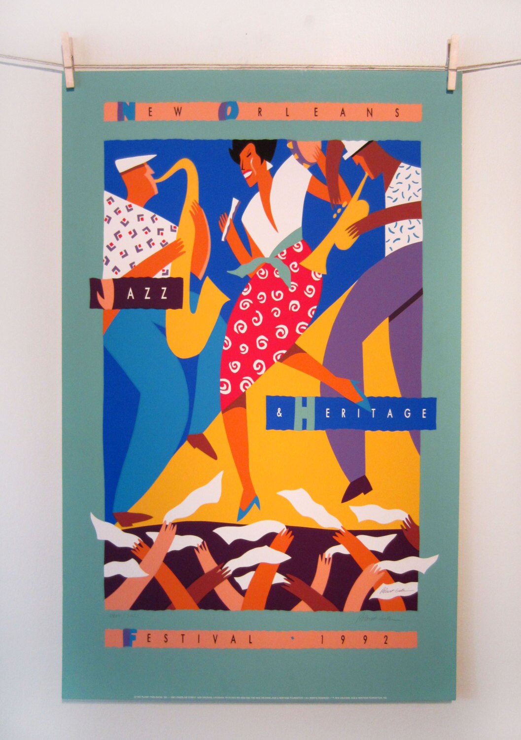1992 New Orleans Jazz and Heritage Festival Poster numbered