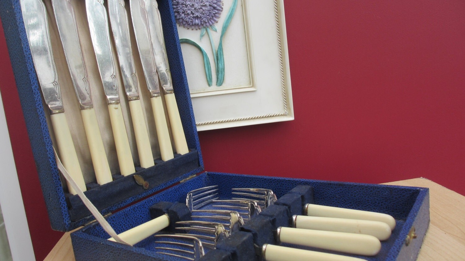 Vintage Boxed Cutlery Set AHB & CO Pro Pat 17948 Made In England