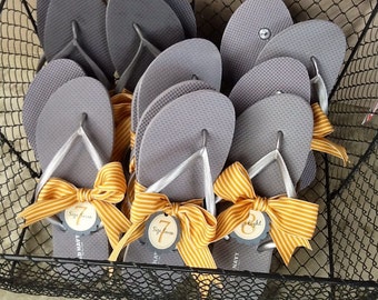 Flip Flop Size Tags for Wedding Guests // Custom Flip Flop Tags // Wedding Flip Flop Basket