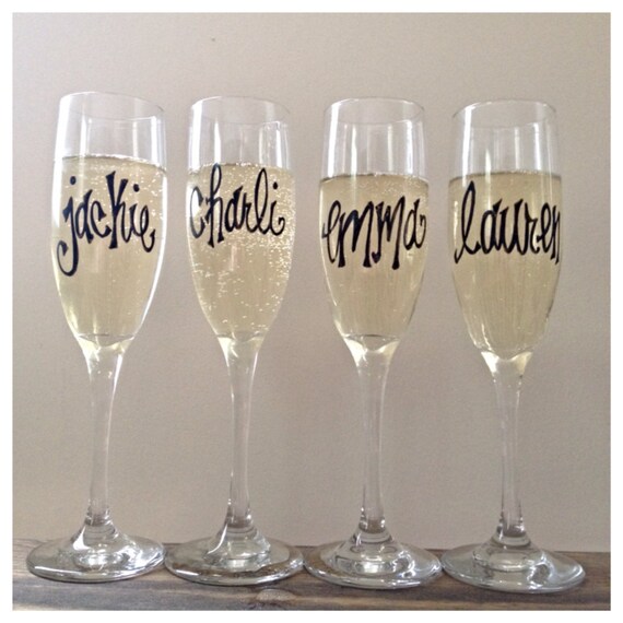 bridal Champagne for Party Shower , Glasses bridesmaid Bridesmaids, shower   Bridal Gifts gift Bridal