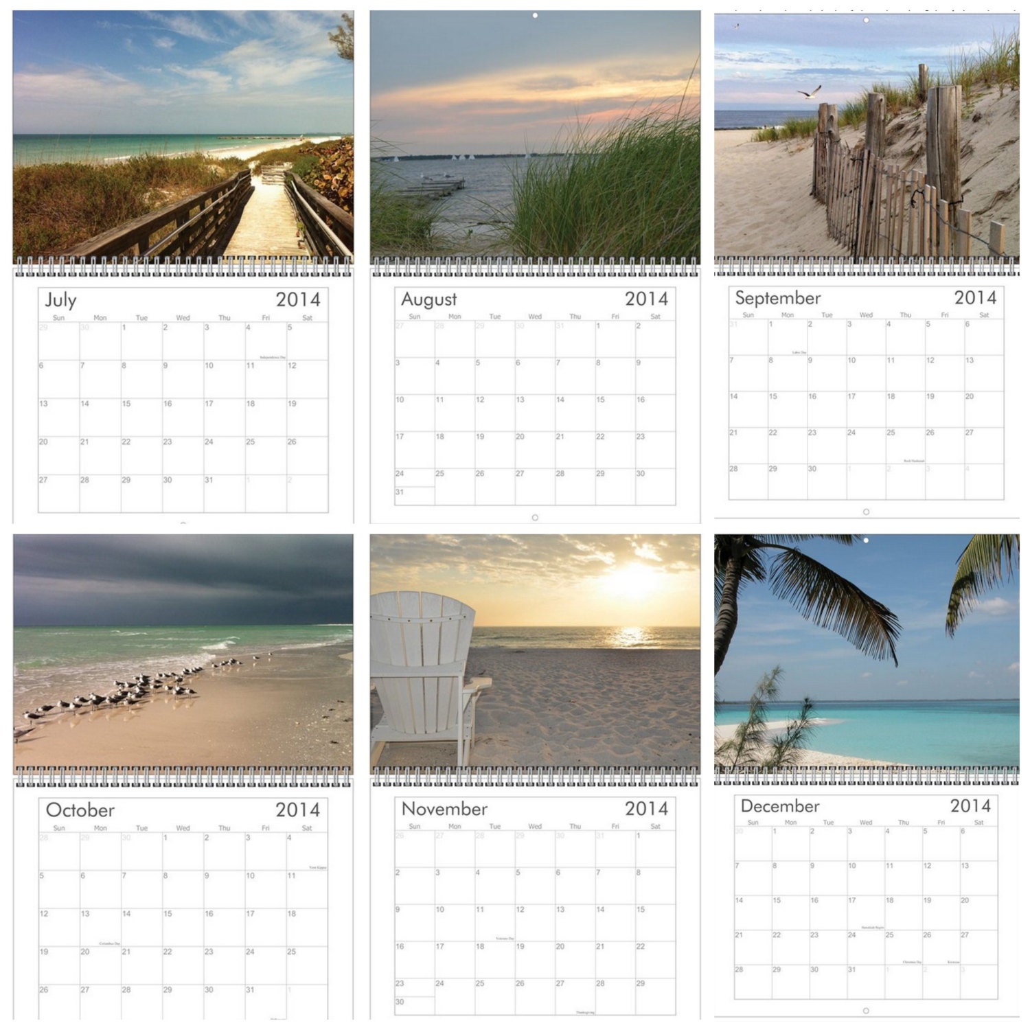 2014 Wall Calendar Beach Cottage Life René Marie Photography